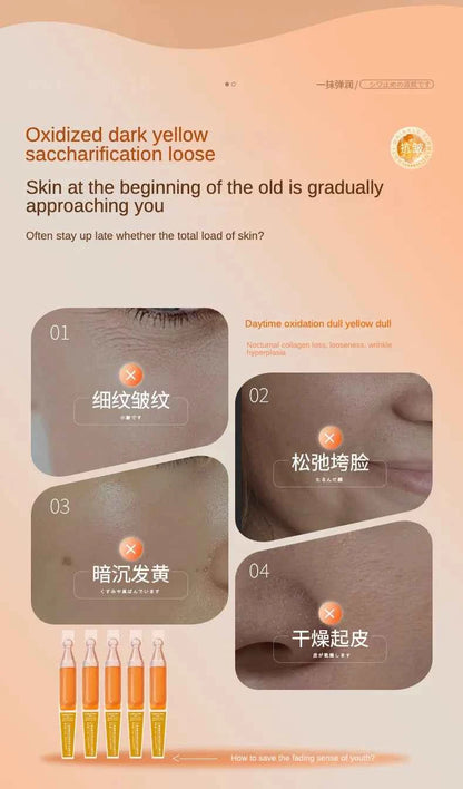 Astaxanthin Ampoule Anti Aging Face Serum Anti-aging Wrinkles Skin Brighten Whitening Hydrating Face Care Essence 30pcs/set