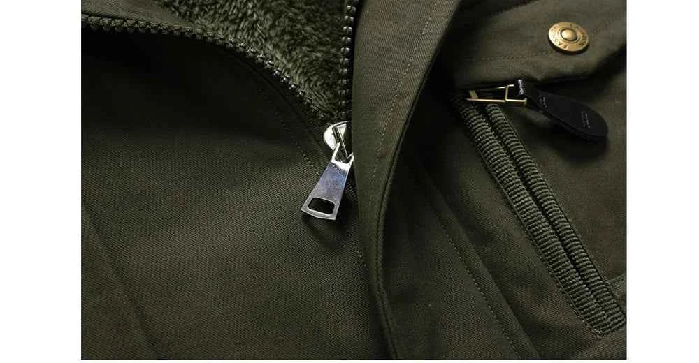 Winter Men's Warm Padded Jackets Fashion Men Fleece Lined Thermal Hooded Coats Men Mountain Ski Windbreaker Jackets Clothing