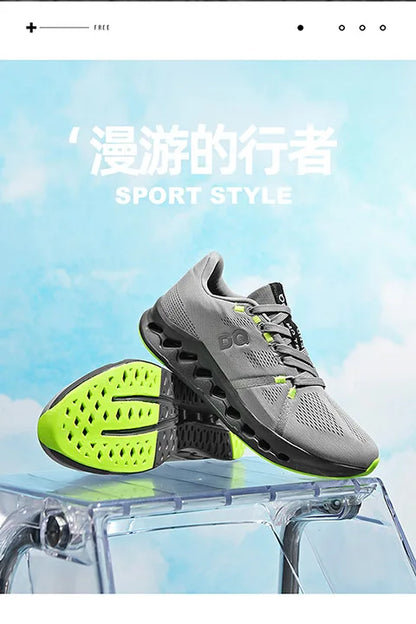 Leisure plus Size Men's Shoes39-45 Fashion Cushioned Running Shoes Sports Trend Gray Green White Black Breathable Comfortable - AMULET RING STORE