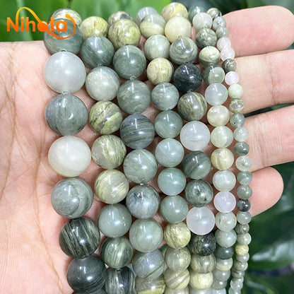 Natural Stone Beads Round Agates Turquoises Amazonite Quartz Lava Tiger Eye Beads