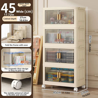 1/2/3/4/5 layers Multifunction Storage Cabinet Foldable Dustproof Wardrobe Easy-to-Install Storage Boxes - AMULET RING STORE