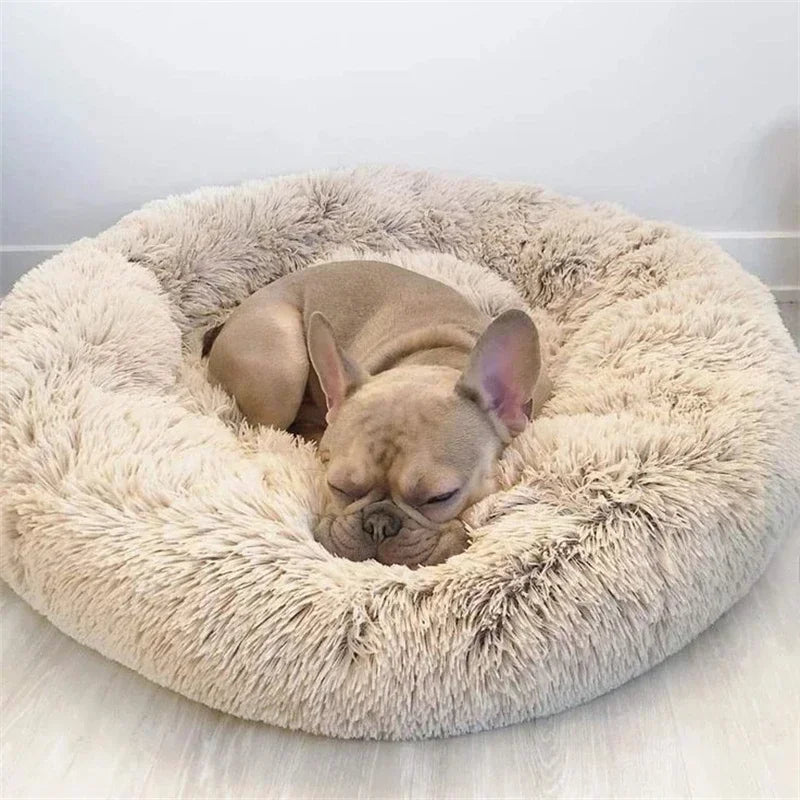 Round Cat Beds House Soft Long Plush Best Pet Dog Bed For Dogs Basket Pet Products Cushion Cat Bed Cat Mat Animals Sleeping Sofa - AMULET RING STORE