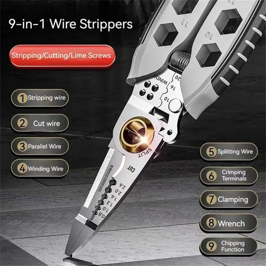 Multifunctional Electrician Pliers, 6-in-1 Wire Stripper Separator, Cutting and Crimping Tool for Cable Repair and Installation - AMULET RING STORE