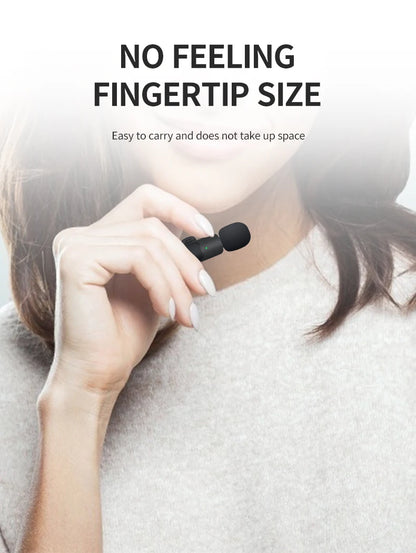 Basix 2.4G Wireless Lavalier Microphone 3in1 For iPhone Huawei Xiaomi Samsung Audio Video Recording Mic Live Broadcast Gaming