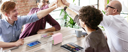 USB C Charging Station:100W 6-Port GaN Fast Charging Hub-PD 3.0 Type C and USB A Charging Case-Wall Charger Power Adapter-Purple