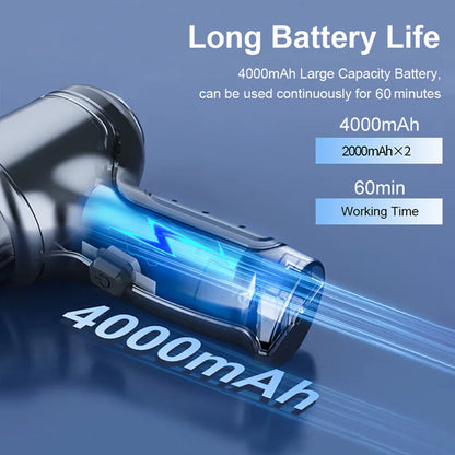 95000PA Car Vacuum Cleaner Wireless Strong Suction Vacuum Cleaner Portable Handheld Vacuum Cleaner Blower 2in1 for Car Home - AMULET RING STORE