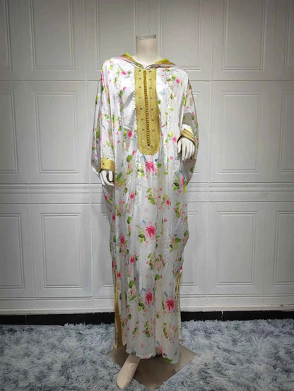 Moroccan Kaftans Wholesale Dubai Abaya Islamic Clothing Muslim Ladies Dresses Lace Embroidery Arabic Abaya Dress