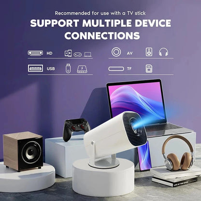 TAIDU Smart Mini LED Projector Full Hd 1280*720P Android 11 BT5.2 5G·iMAX Home Theater Halloween Gift Support 1080P 4K Projector