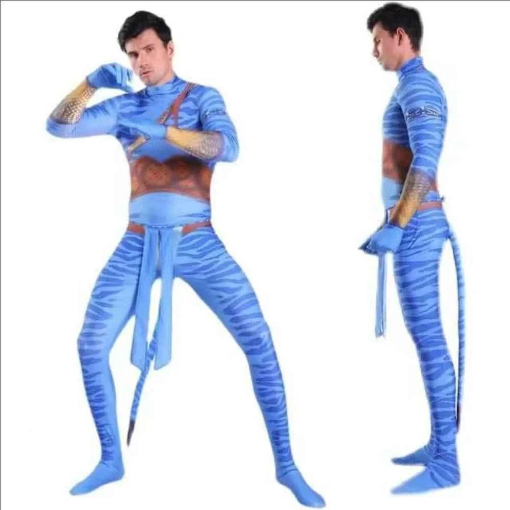 New Cosplay Costume Avatar Movie Themed 3D Digital Print Jumpsuit for Men and Women 3D Digital Print Jumpsuit