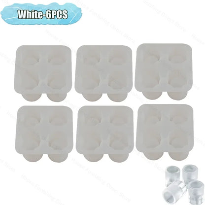 4Cup Shape Silicone Ice Cube Mold Tray for Summer Bar Party DIY Cold Drinks Kitchen Essential Ice Cup Maker Compartment Mold - AMULET RING STORE
