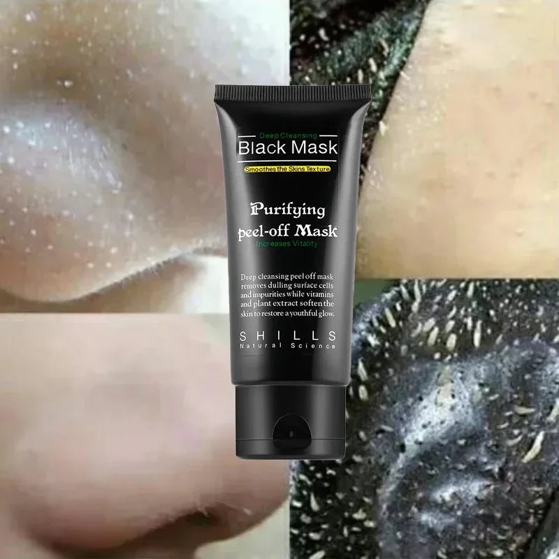 Bamboo Charcoal New Suction Face Deep Cleansing Black Mud Mask Blackhead Remover Peel-Off Mask Easy To Pull - AMULET RING STORE