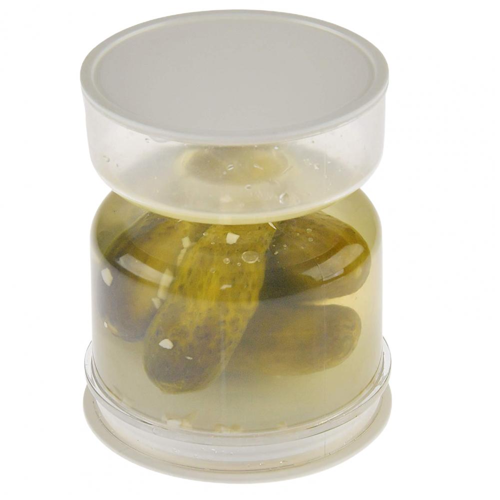 Innovative Pickle Jar Fine Workmanship Olives Jar Plastic Pickle Organizer Hourglass Design Sealed Olives Container for Home - AMULET RING STORE