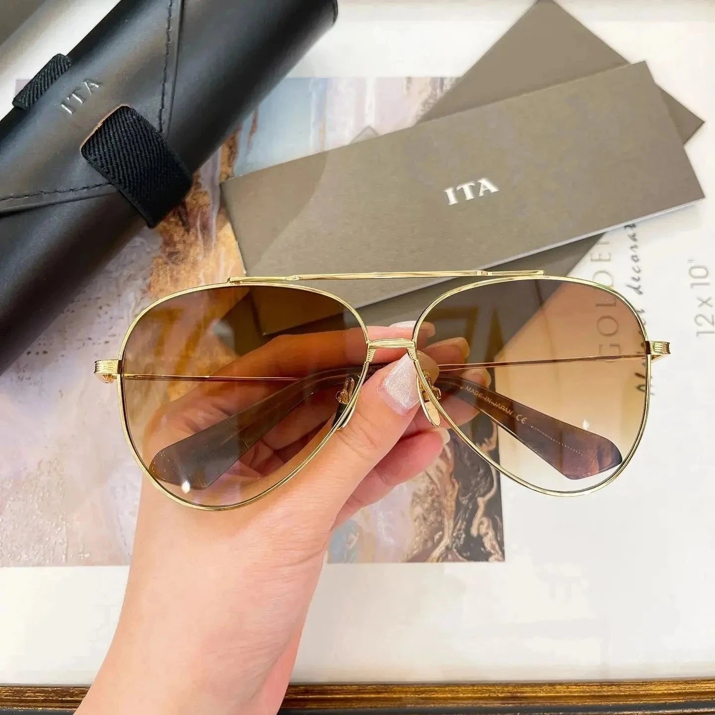 Original Ditaeds MAKX DTS261 Premium Trendy Oval UV Men Sunglasses Luxury Classic Casual Vintage Business Women Couple Eyewear