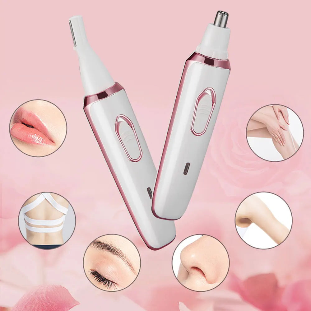 5 In 1 Electric Shaver for Women Painless Eyebrow Razor Bikini Trimmer Cordless Womens Body Shaver Facial Hair Remover Depilador - AMULET RING STORE