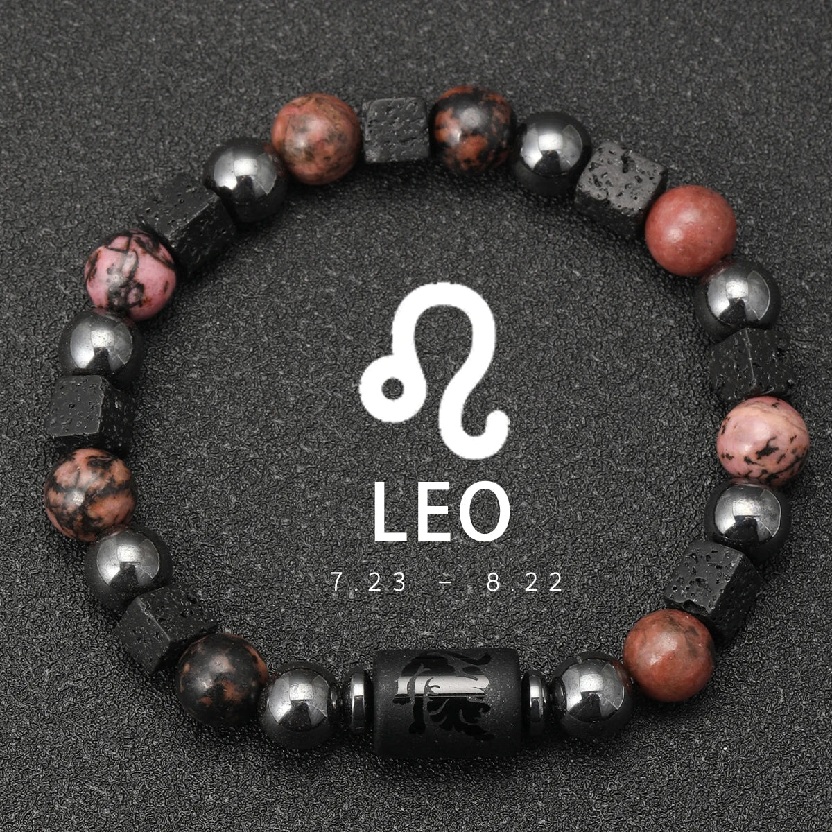 12 Zodiac Signs Natural Stone Bracelets Taurus Cancer Virgo Pisces Bracelets Ladies Men Couples Gift Bracelet aquarius