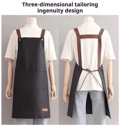 Waterproof and antifouling large pocket hotel restaurant coffee shop Western food Western pastry work clothes apron - AMULET RING STORE