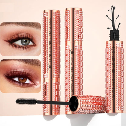 Waterproof 4D Diamond Shine Volume Curl Mascara Luxury Style Smudge-proof Eye Makeup for All Skin Types Eye Cosmetics - AMULET RING STORE