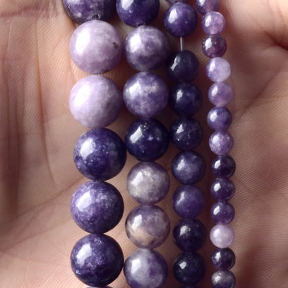 45 Styles Natural Stone Beads Amethyst Purple Jades Agate Crystal Glass Beads Jewelry Making Findings DIY Bracelet Accessories - AMULET RING STORE