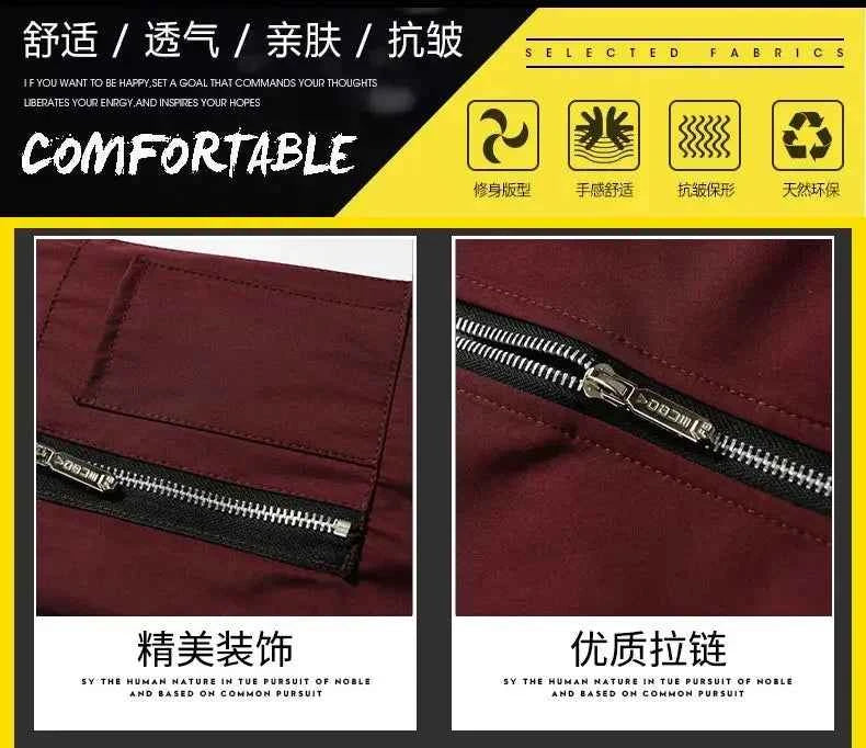 Men's Jacket Autumn Long Sleeve Baseball Uniform Windproof Cycling Thin Jacket Solid Zipper Casual Jacket Outdoor Sports Coat