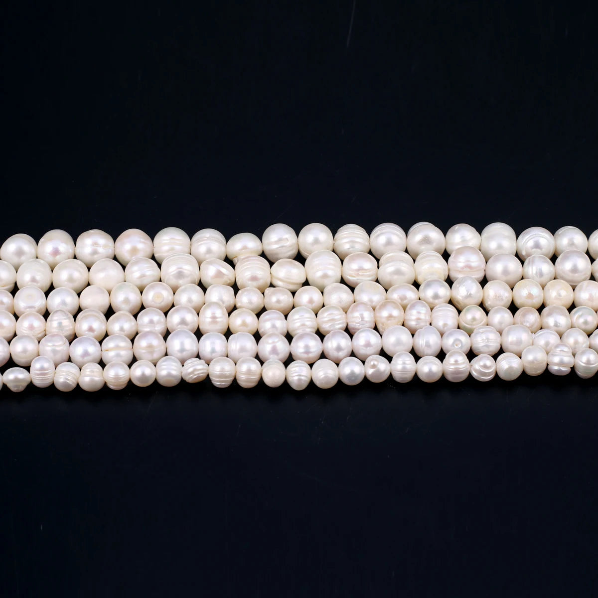 Natural Freshwater Pearl Beads Rice Round Shape Isolation Loose Beaded for Jewelry Making DIY Bracelet Necklace Accessories Gift - AMULET RING STORE