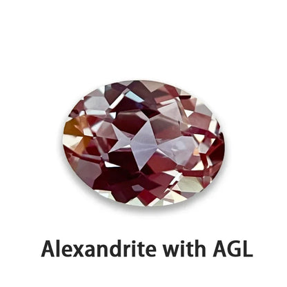 Top Lab Grown Alexandrite Stone Oval Shape Purple Color Charms Beads for Diy Jewelry Making Materials Selectable Certificate