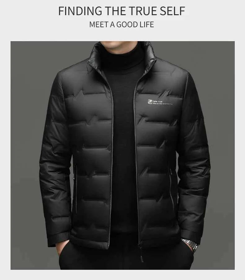 Winter Down Jacket 2026 Light Luxury Brand Men's Coat 90% White Duck Down Lining Outdoor Leisure Sports Men's Jacket