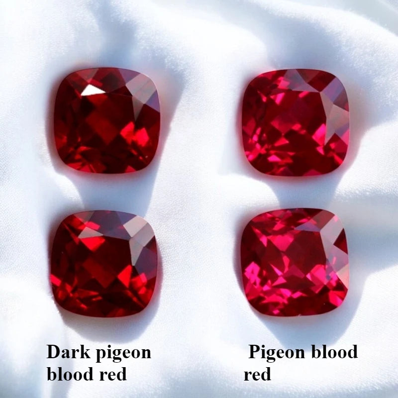 Lab Grown Ruby Pigeon Blood Red Color For Jewelry Diy Making Main Materials Selectable Certificate