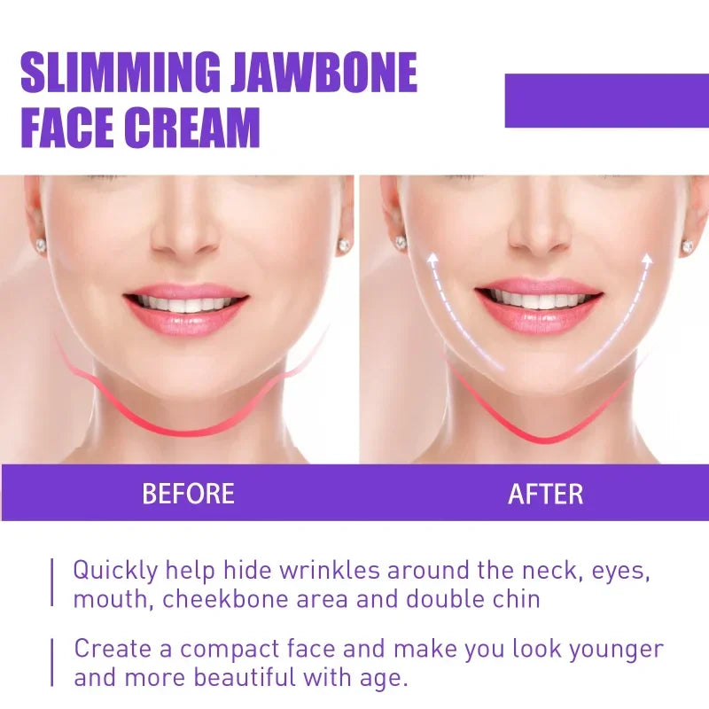 Face-lift Slimming Cream Slimming Firming V-Shape Removal Masseter Muscle Double Chin Face Fat Burning Anti-aging Products 30g - AMULET RING STORE