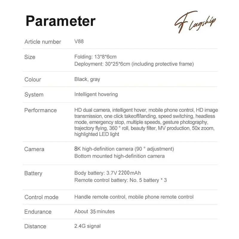 XIAOMI MIJIA V88 Drone 8k 5G Professional HD Dual Camera Aerial Photography 15000m Remote Control Aircraft Quadcopter Toy New - AMULET RING STORE