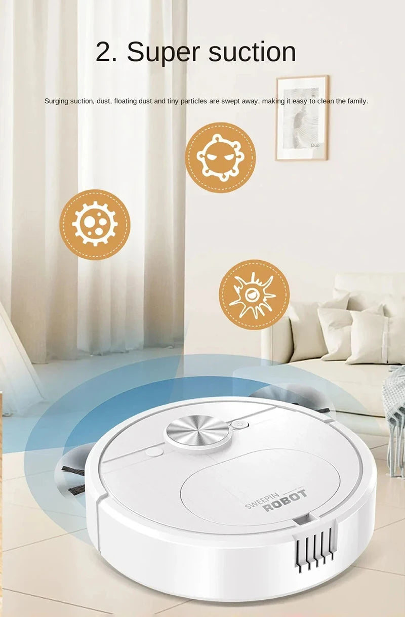Xiaomi Smart Sweeping Robot Vacuum Cleaner 3-in-1 Charging Strong Power Sweeping Machine Wiping Floor Remove Dust Hair Pet Hair - AMULET RING STORE