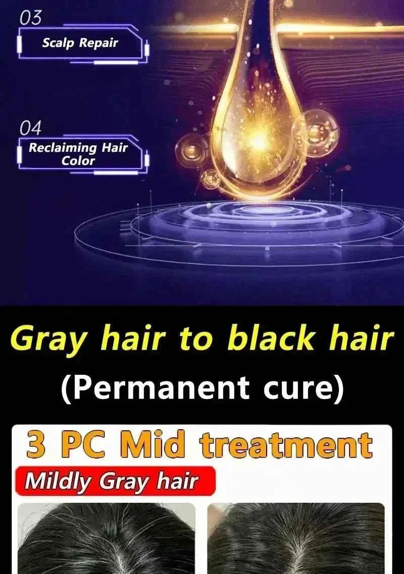 White hair killer, remove gray hair and restore natural hair color in 7 days 2025