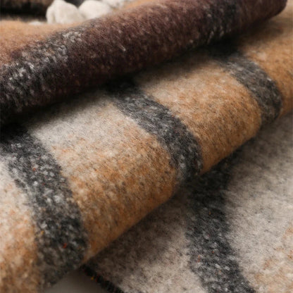 2025 New Rainbow Color Stripe Winter Warm Women Scarf Cashmere Luxury Shawls Thick Neckerchief Hijab Wraps Pashmina Foulard