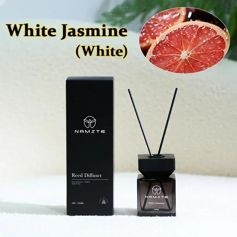 NAMSTE 100ML Reed Diffuser Stick Fragrance oil Aromatherapy Flameless Hotel Home SPA Aromatherapy Air Freshener Fragrance Scent - AMULET RING STORE