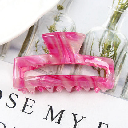 Mini Women's Hair Clips Colorful Geometric Hollow Crab Claw Clip Acetate Leopard Print Fashion Girls Hairpin Hair Accessories - AMULET RING STORE