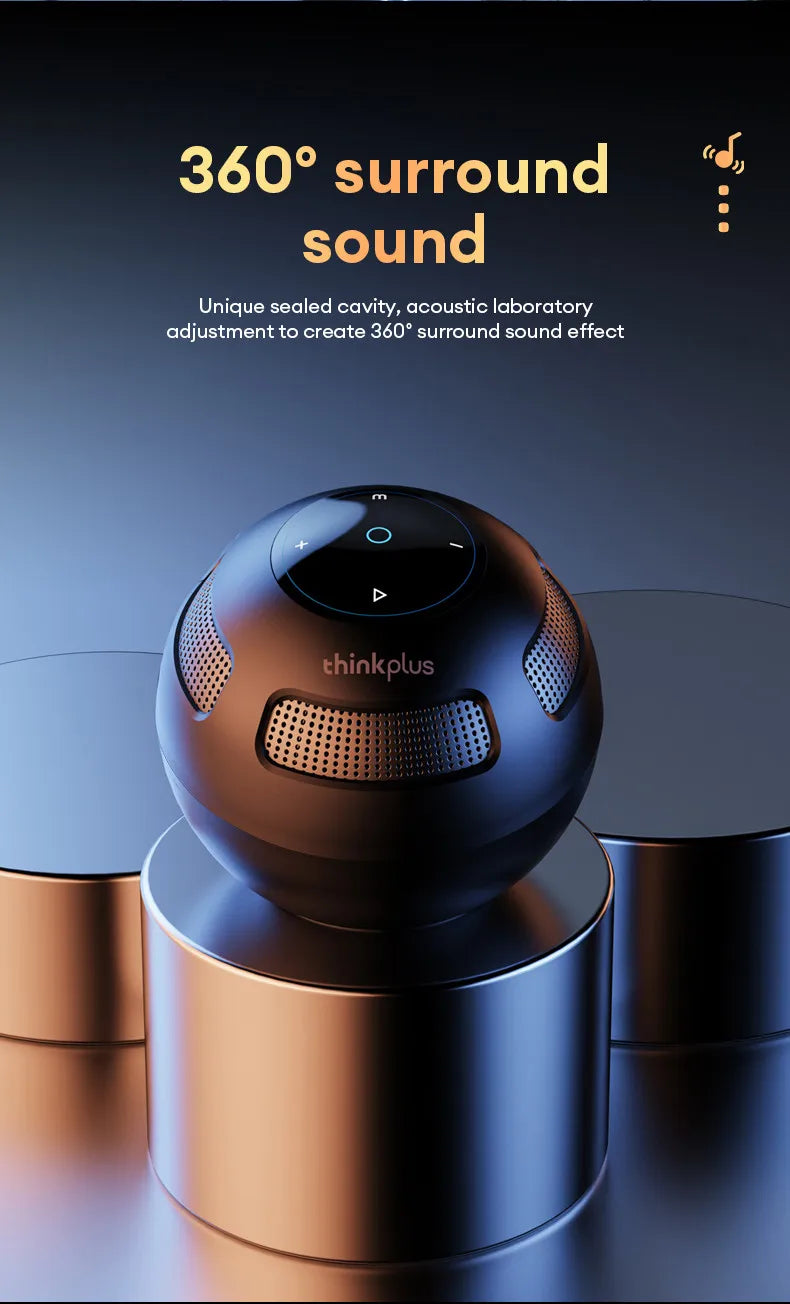 Ship From US Lenovo Bluetooth Speaker Portable Outdoor Long Endurance Home Music Player HiFi Stereo Surround Sound Box TS5