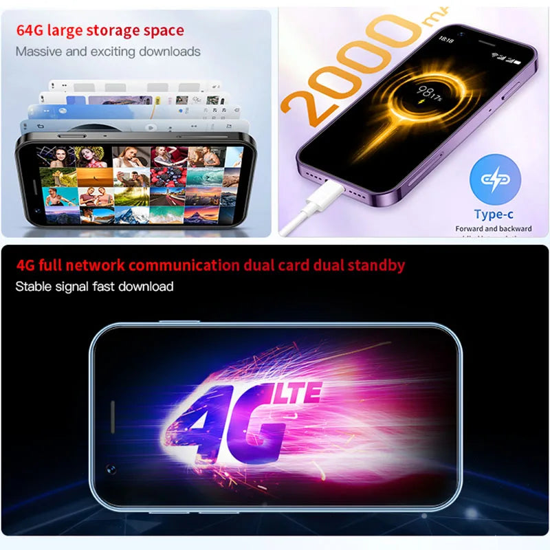 SOYES XS16/XS15 Mini Android Smartphone 3G/4G Network 2GB RAM 16GB ROM 3" Display 5MP Camera Dual SIM With Play Store WhatsAPP - AMULET RING STORE