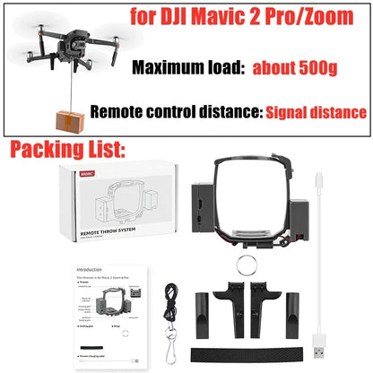 Airdrop System for DJI Mavic air 2/Air 2S Mini 2 Mavic 2 Pro Drone Fishing Bait Gift Rescue Remote Thrower