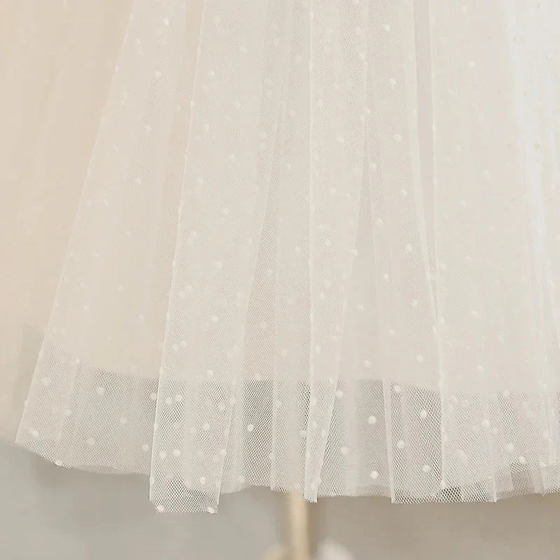 Wedding Birthday Dress for Flower Girls Kids Elegant Party Sequins Tutu Christening Gown 3-8 Yrs Children Formal Pageant Clothes - AMULET RING STORE