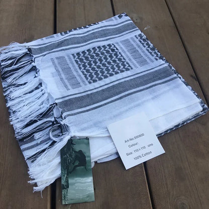 Keffiyeh Tactical Desert Scarf Wrap Shemagh Head Neck Arab Scarf Keffiyeh Scarf Wrap for Men And Women - AMULET RING STORE