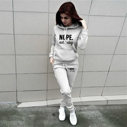 Women's sportswear sportswear jogging clothes ladies casual hooded sportswear suit clothes hoodie + sports pants sportswear - AMULET RING STORE