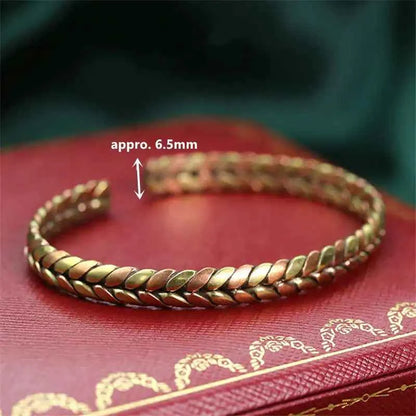Indian Jewelry Red Copper Wrapped Open Cuff Slim Bangles for Girls BB-218