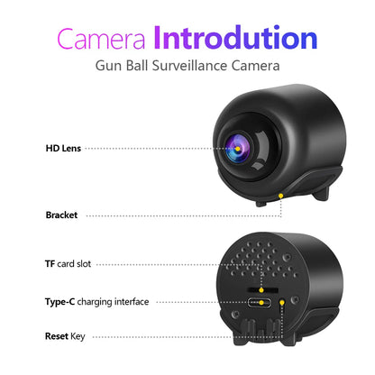 New Mini Camera 2024 X5 Intelligent WiFi Mini Camera Home Indoor Night Vision Safety Protection Audio Video Recorder - AMULET RING STORE