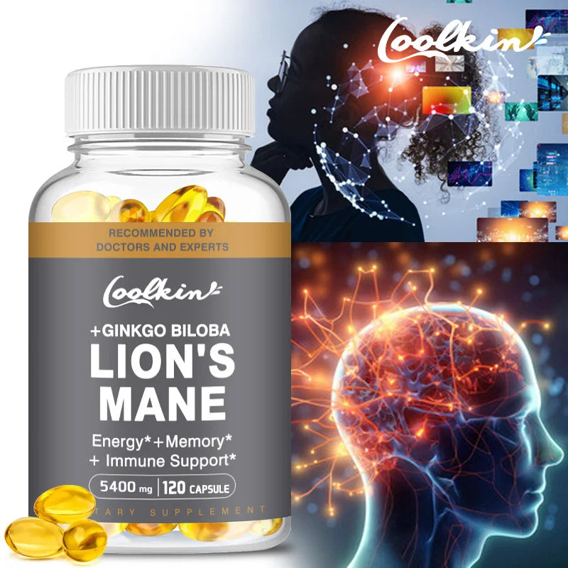 Lion's Mane Mushroom Capsules - Enhance The Immune System, Improve Memory, Protect Brain Nerves, Relieve Stress - AMULET RING STORE
