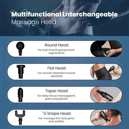 USB Mini Massage Gun Fascia Machine Muscle Relaxation Vibrating Gun Rod Massage Fitness Equipment Neck Grab Fascia Gun - AMULET RING STORE