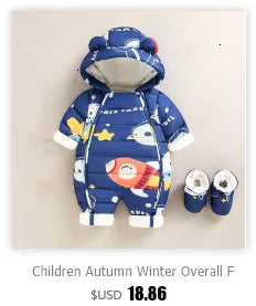 -30 Winter Baby Clothes Thicken Warm Jumpsuits Snowsuits Girl Boy Hooded Jacket Waterproof Rompers Ski Suits Kids Coat Outerwear - AMULET RING STORE