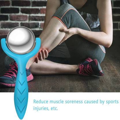 Cold Massage Ball Roller Stainless Steel Facial Ice Globes Physical Therapy Ice Ball For Muscle Pain Relief Facial Body Massager