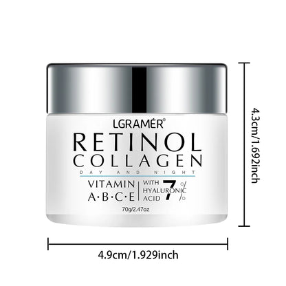 Retinol Face Cream Moisturizing Nourishing Wrinkle Remover Collagen Hyaluronic Acid Shrink Pores Firming Skin Care Cosmetic - AMULET RING STORE