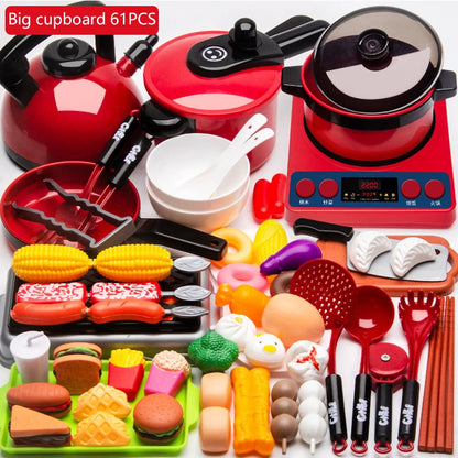 Kitchen Toys Set Kitchen Utensils Children's Simulation Education Pretend Play For Kids Girl Cooking Baby Cutting Fruit Cooking