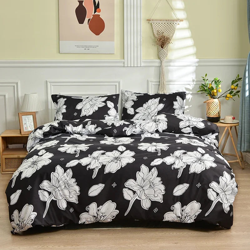 Ethereal Butterfly Print Brushed Duvet Cover Set with Pillowcases - Cozy Polyester,Twin/Full/King/Queen Size