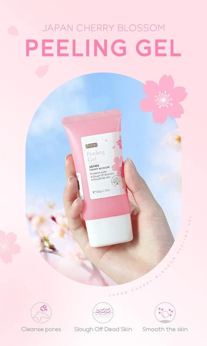 Sakura Face Deep Cleaning Exfoliating Gel Skin Care Whitening Moisturizer Repair Facial Scrub Skin Care 60g - AMULET RING STORE